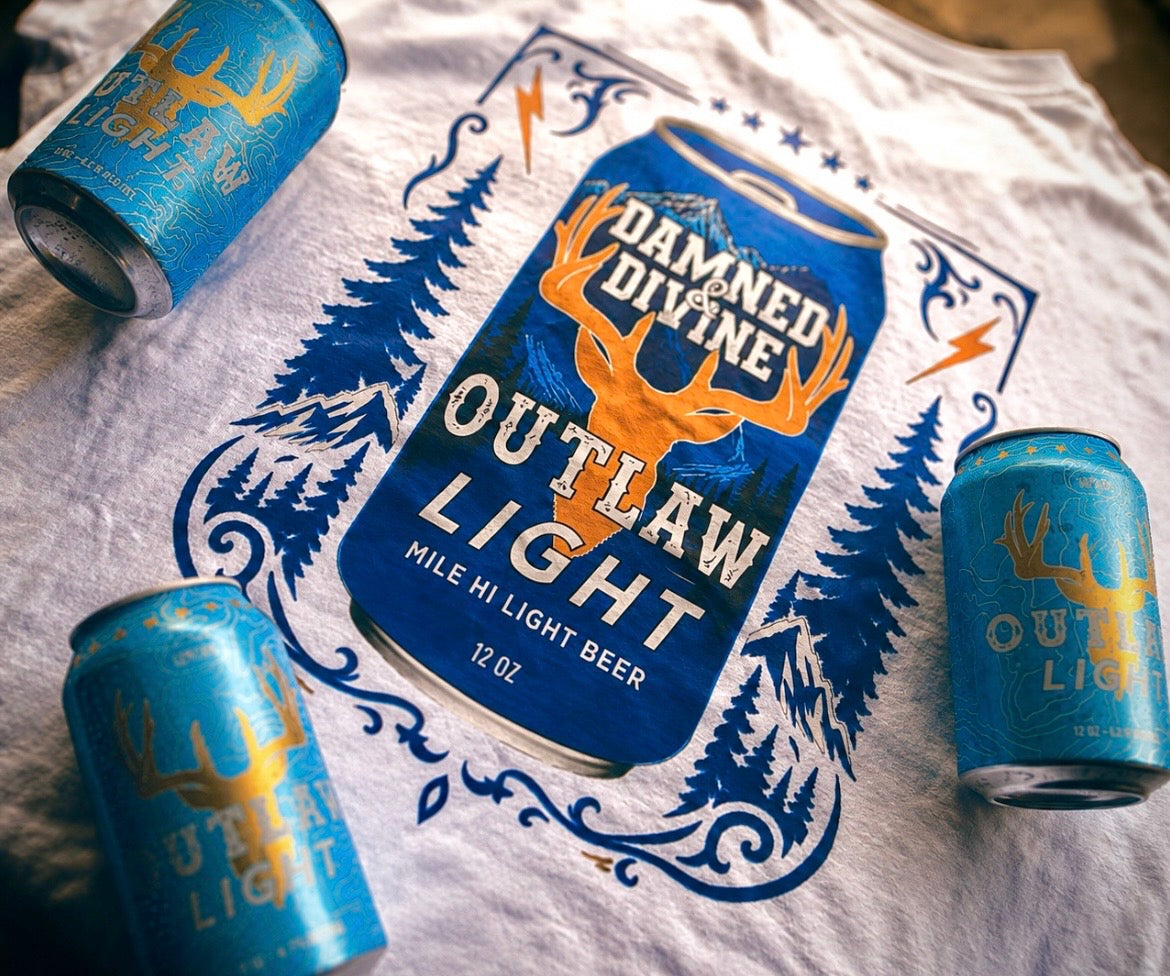 D&D X OUTLAW BEER CAN TEE