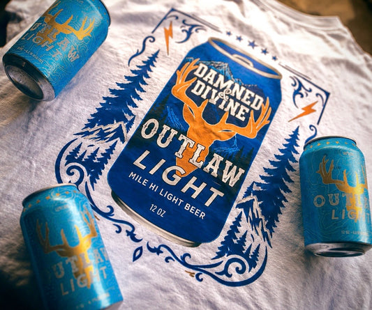 D&D X OUTLAW BEER CAN TEE