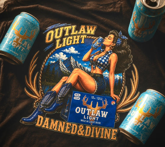 D&D X OUTLAW BEER PIN UP TEE